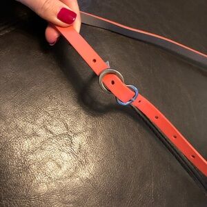 FOSSIL Skinny Leather Belt Melon Pink